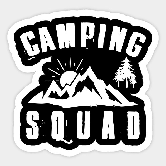 Camping Squad Sticker by UniqueWorld